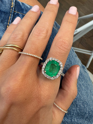 Emerald & Diamond Halo