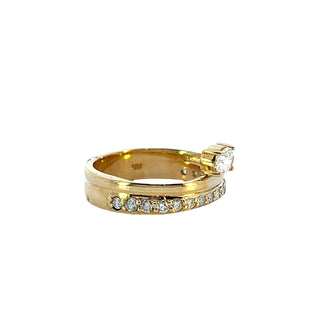 Solitaire Diamond With Accents Ring