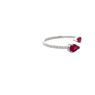 Ruby & Diamond Open Ring