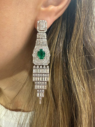 Emerald & Diamond Earrings