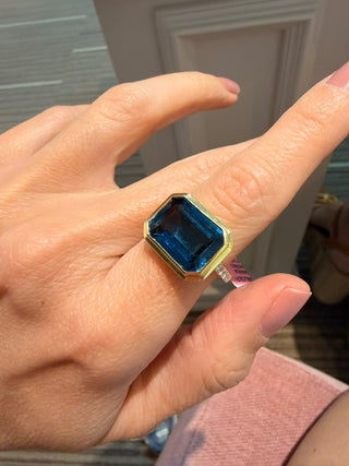 Bezel London Blue Topaz Ring