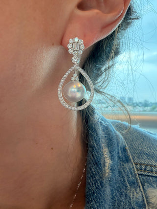 Antique Pearl & Diamond Earrings