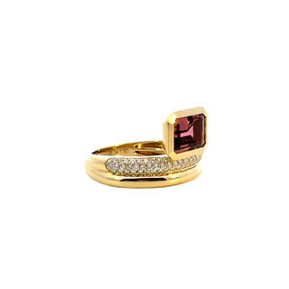 Pink Tourmaline Bezel Ring