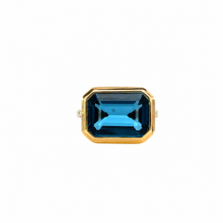 Bezel London Blue Topaz Ring