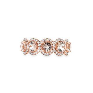 Morganite & Diamond Half Band