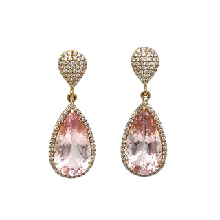 Morganite & Diamond Earrings