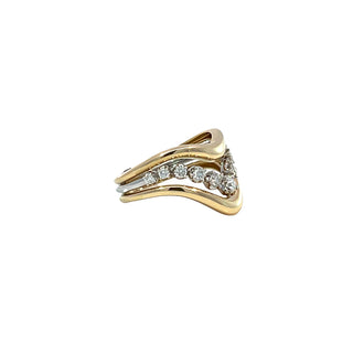 Curved Diamond Ring