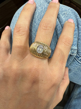Chunky Ring With Diamond