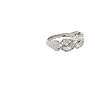 Diamond Baguette Braided Ring