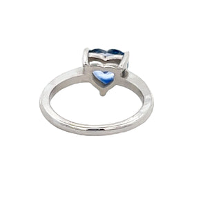 Heart Blue Sapphire Ring