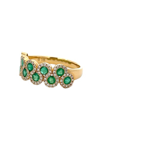 Zigzag Emeralds & Diamonds Ring