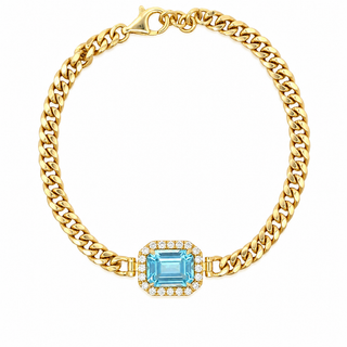 Aquamarine Cuban Bracelet