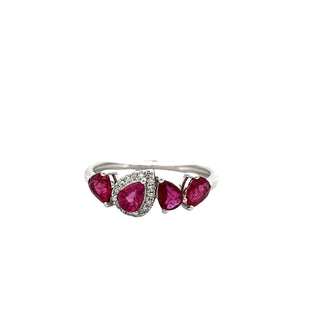 Ruby & Diamond Pear Ring