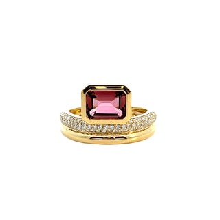 Pink Tourmaline Bezel Ring