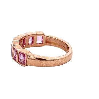 Pink Sapphire Bezel Ring