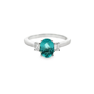 Paraiba & Diamond Ring