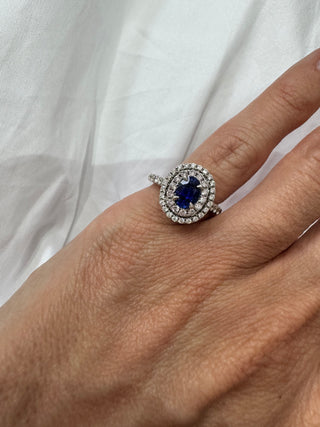Sapphire Diamond Halo