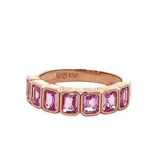 Pink Sapphire Bezel Ring