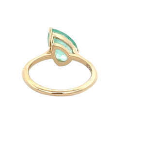 Mint Emerald Pear Ring