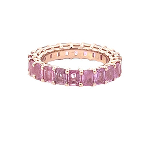 Pink Sapphire Band Eternity Ring