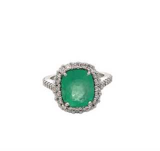 Emerald & Diamond Halo