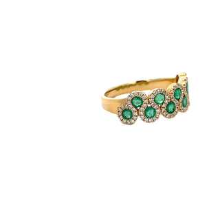 Zigzag Emeralds & Diamonds Ring