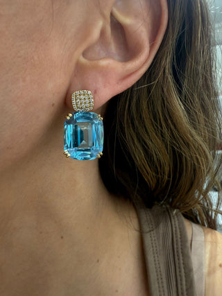 Blue Topaz Earrings