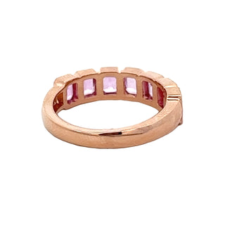 Pink Sapphire Bezel Ring