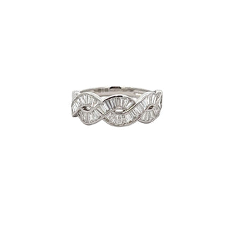 Diamond Baguette Braided Ring