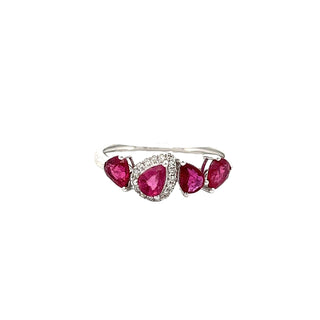 Ruby & Diamond Pear Ring