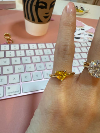 Sapphire Heart Shape Ring