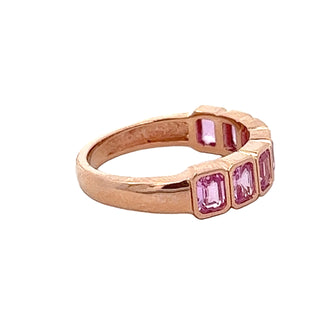 Pink Sapphire Bezel Ring