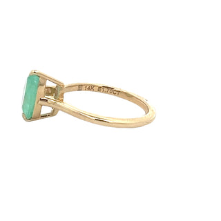 Mint Emerald Pear Ring