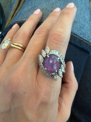 Antique Pink Star Sapphire Ring