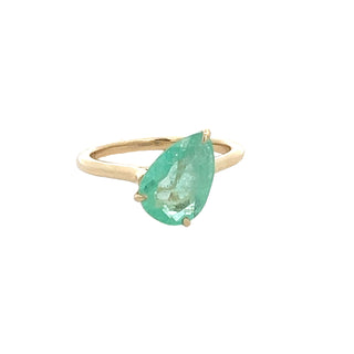 Mint Emerald Pear Ring