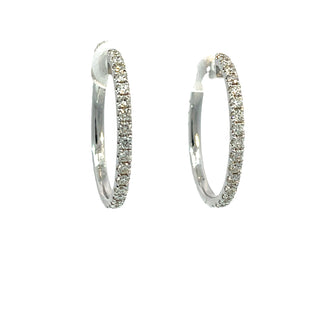 Emerald Diamond Hoops
