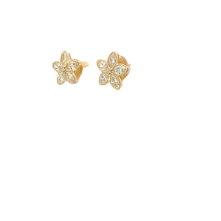 Diamond Flowers Earrings