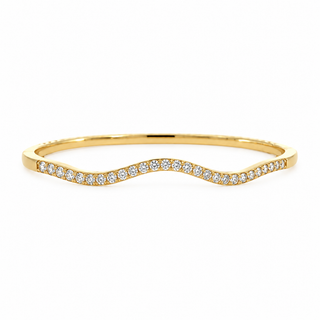 Wavy Bangle Diamond Bracelet