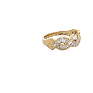 Diamond Baguette Braided Ring