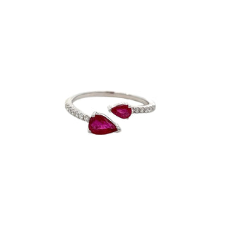 Ruby & Diamond Open Ring