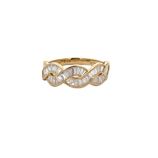 Diamond Baguette Braided Ring