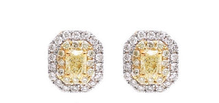 Yellow Diamond Earrings