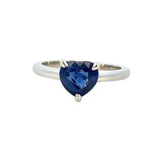 Heart Blue Sapphire Ring