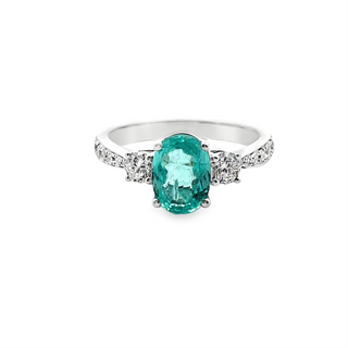 Paraiba & Diamond Ring