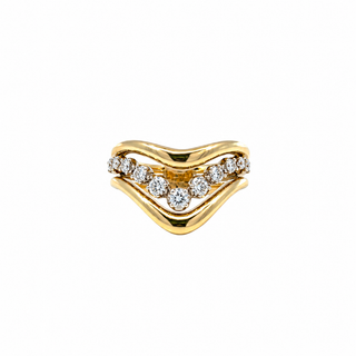 Curved Diamond Ring