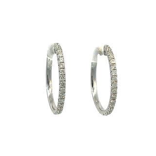 Pink Sapphire Diamond Hoops