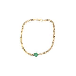 Heart Emerald Bracelet