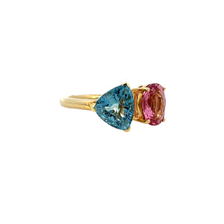 Aquamarine & Tourmaline Ring