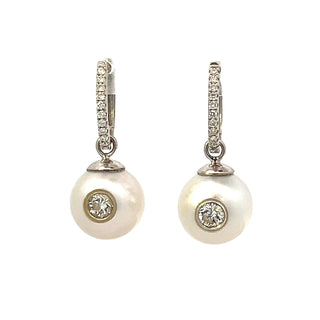 Pearls and Diamond Earrings