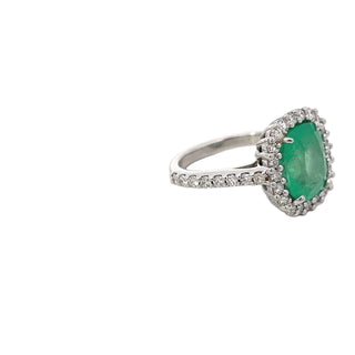 Emerald & Diamond Halo